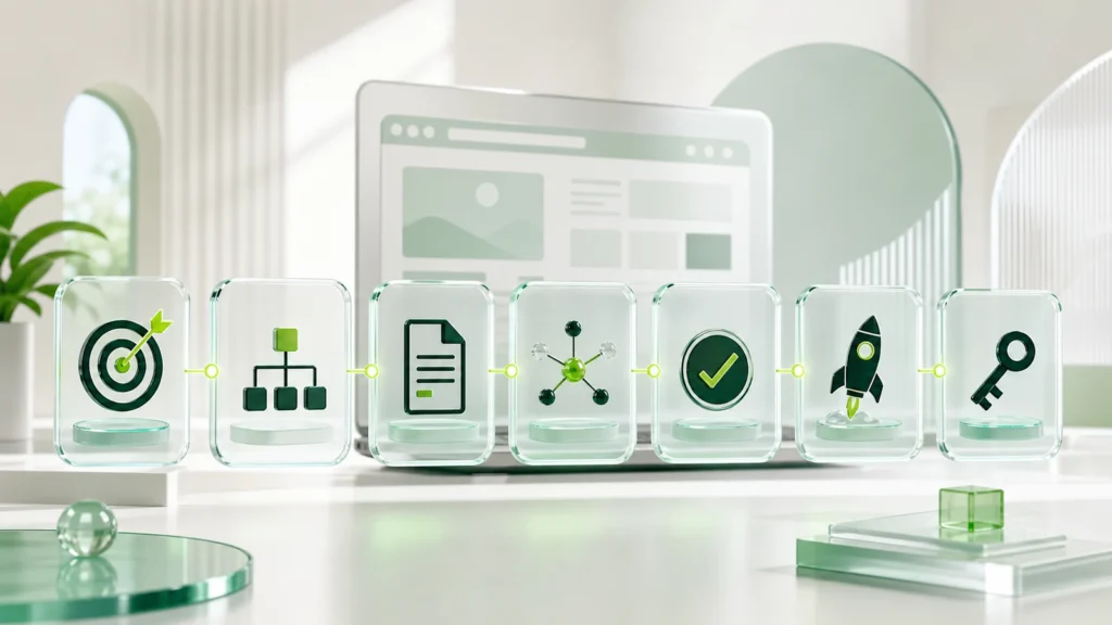 Seven-step WordPress website project plan from goals to handover